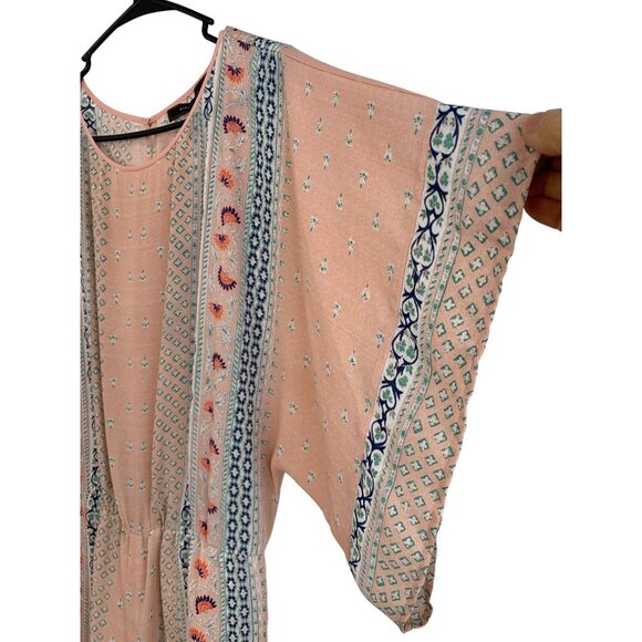 BCBGMaxazria "Caiti" Shadow Blush Printed Kimono Sleeve Romper Size S NWT 8033 - Picture 5 of 13